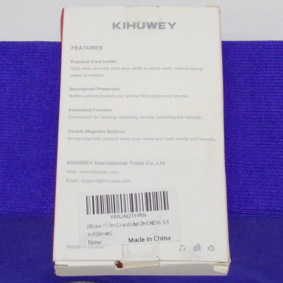 iPhone 11 Pro Case Wallet 5.8 Inch Brown Shock Protection Card Holder NWOT - Picture 7 of 7